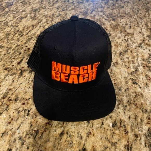 Black and Orange Trucker Hat - Picture 1 of 3